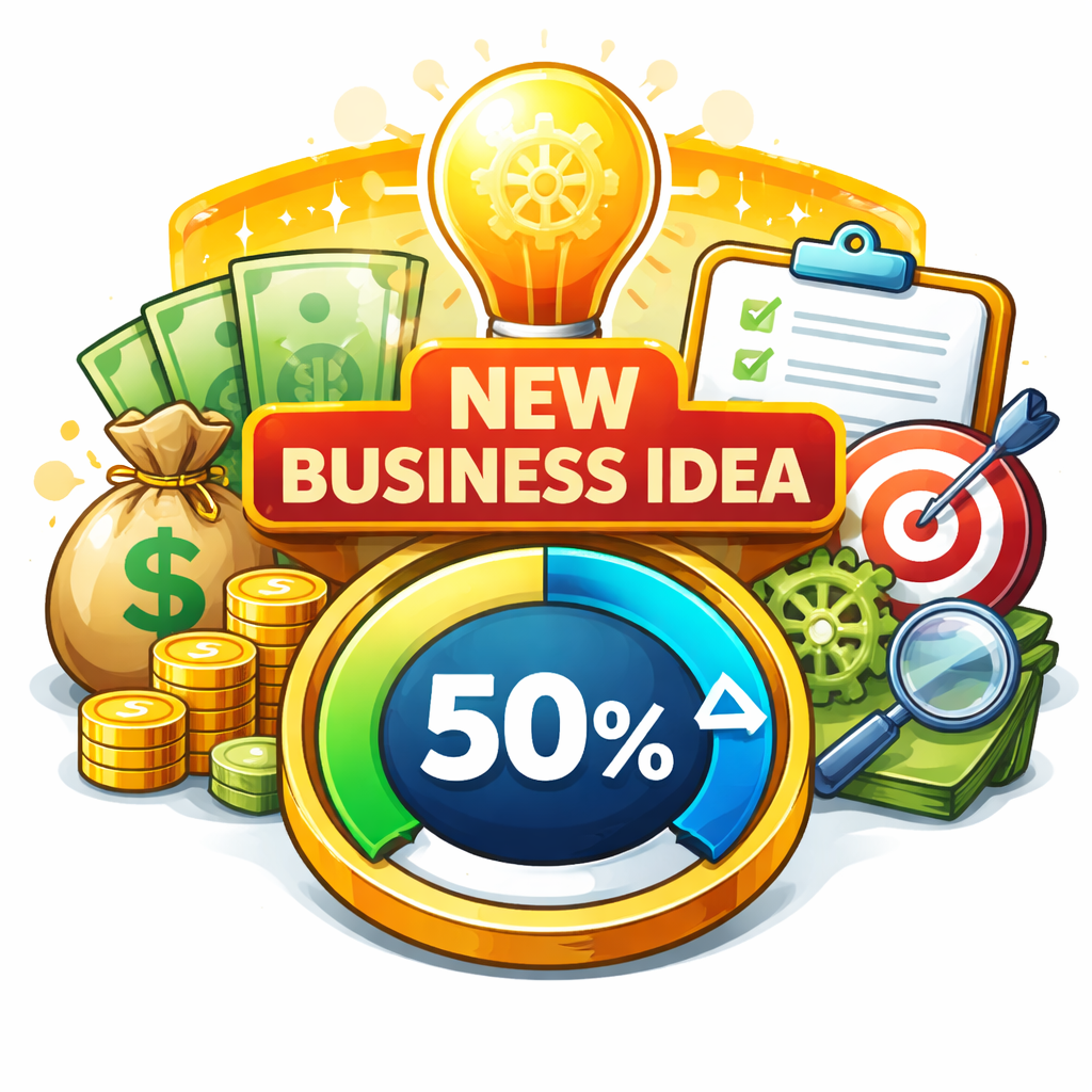 New Business Idea Funding 50%